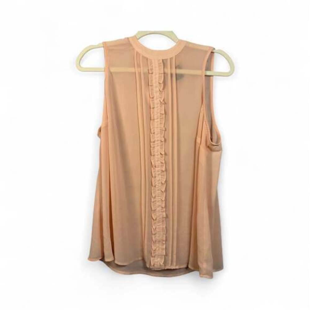 TORRID Semi Sheer Sleeveless Pink Ruffled Blouse Women Size 0